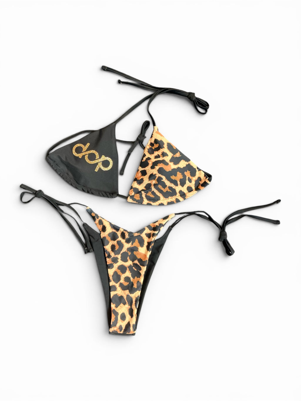 Women's Black Cheetah Bikini