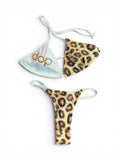 Women's White Cheetah Bikini